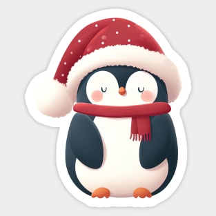 Cute Christmas Penguin Sticker